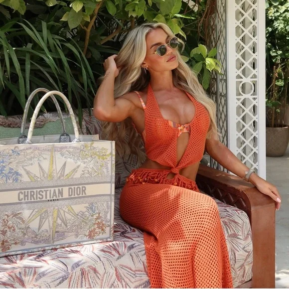 Jaded London Nadia Beaded Crochet Maxi Dress - Picture 9 of 14